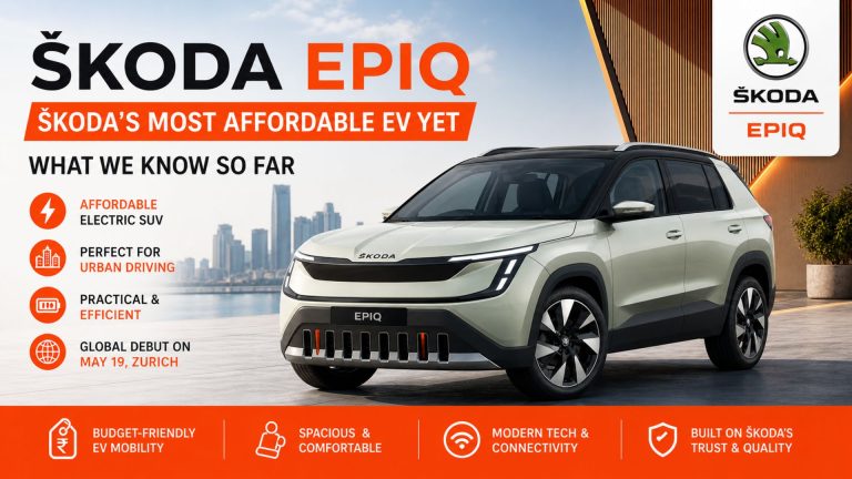 Skoda Epiq affordable electric SUV design and features preview for 2026 launch