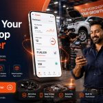 Zilauto Partner App helping an automotive workshop owner manage customer enquiries, active jobs, invoices and parts inventory.